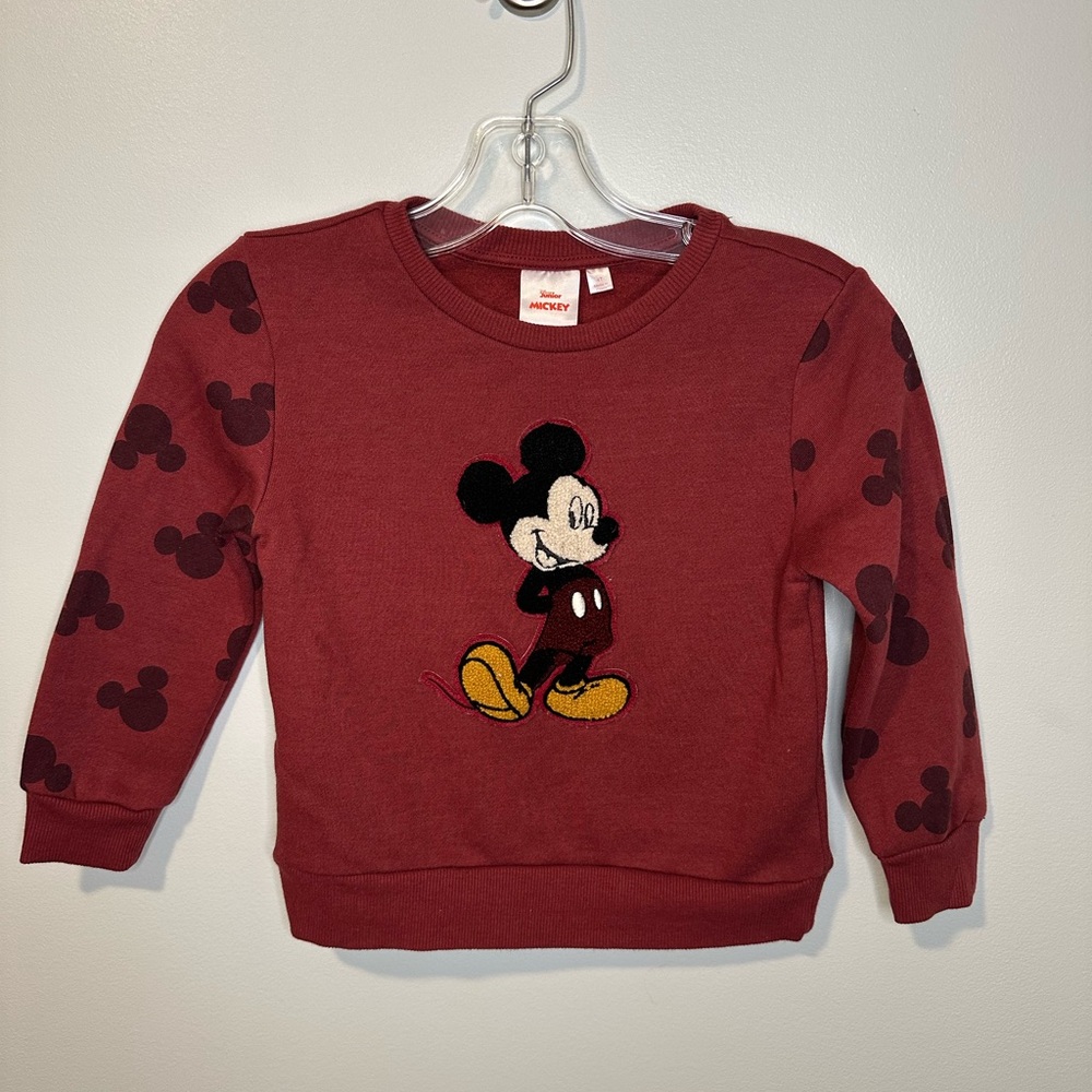 Disney Kids Sweatshirt - Deep Red with Mickey Mouse